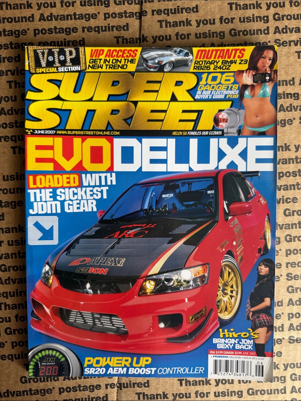 EVO Deluxe Red Car Audio Magazine Cover -